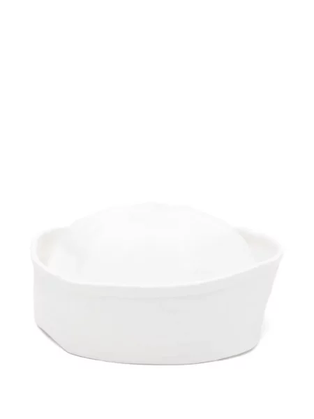 Шапка Namacheko с връзки с дантела бяло