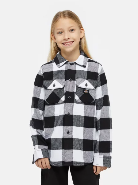 Дитяча Сорочка в клітинку Dickies Kids Sacramento білий/чорний біла