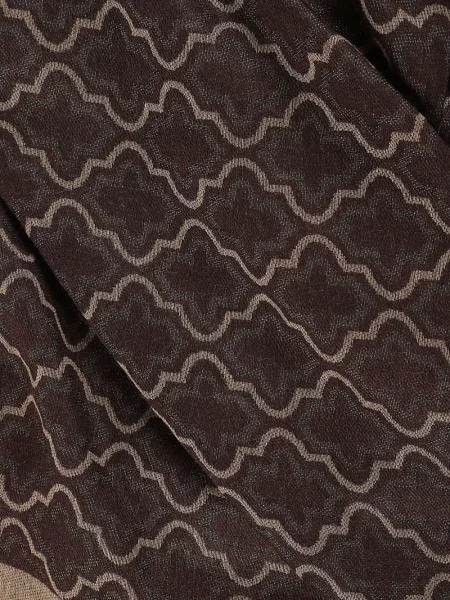 Κασκόλ Emporio Armani με κρόσσια καφέ