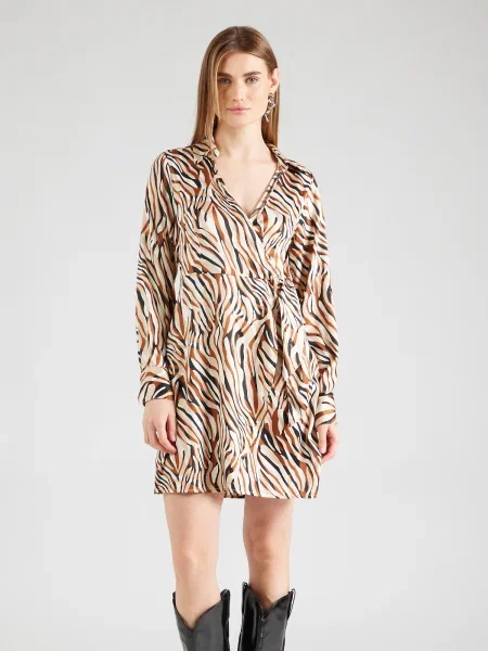 ONLY Rochie ONLJANE bej / maro / negru alb