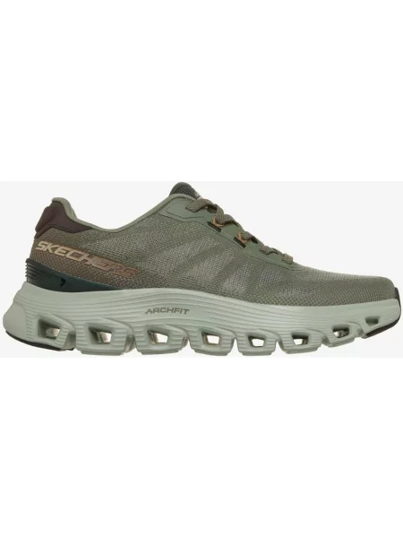 Buty do biegania Skechers Arch Fit Glide-Step Wave Bremet zielony oliwkowy brązowy 40 czarny