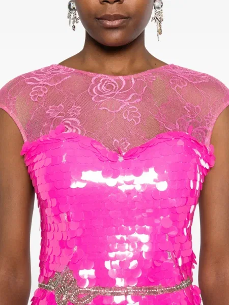 Rochie Gemy Maalouf din dantelă roz