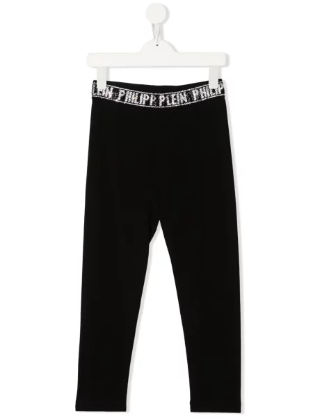 Legginsy dziecięce Philipp Plein czarne