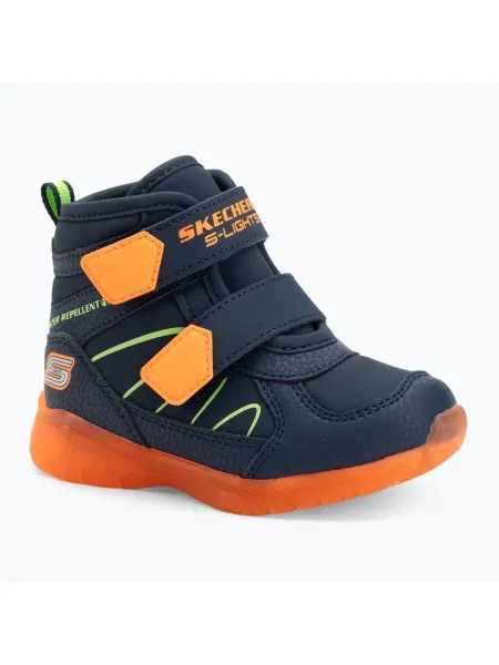 Детски обувки SKECHERS Illumi-Brights Splash Beams navy/orange синьо