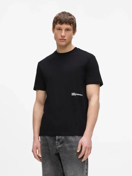 KARL LAGERFELD JEANS Tričko čierna biela