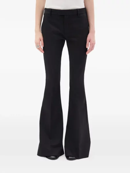 Pantaloni Ann Demeulemeester din țesătură twill negru