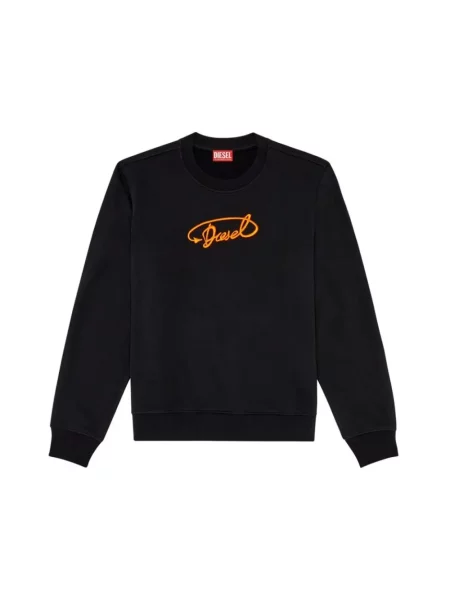 Bluza z kapturem Diesel z kapturem czarna