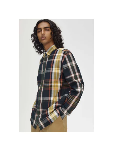 Cămașă Fred Perry în carouri albastru