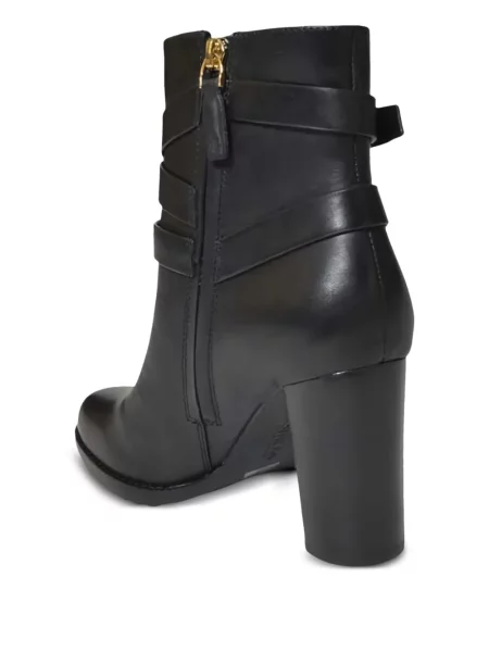 Δερμάτινα μποτάκια Lauren Ralph Lauren με αγκράφα μαύρο