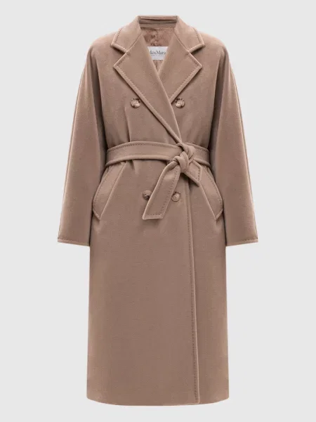 Двобортне пальто MADAME з вовни та кашеміру Max Mara бежеве
