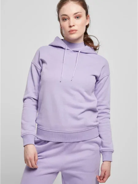 Pulover Urban Classics s kapuco vijolična