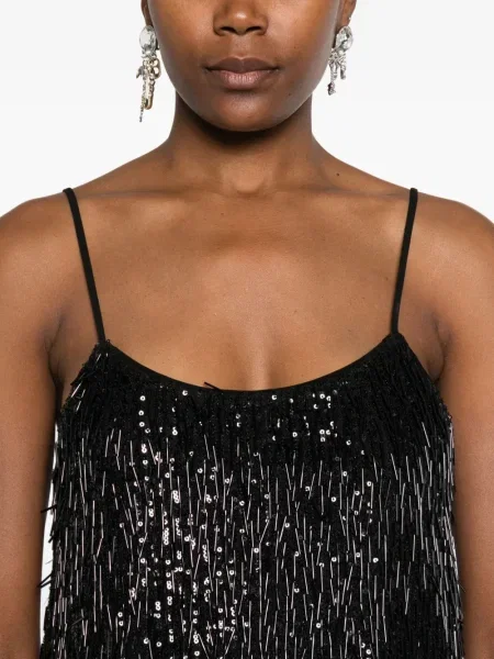 Top Twinset cu paiete negru