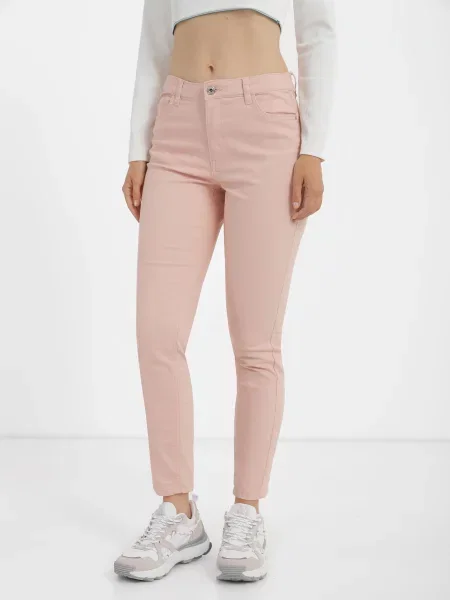 Зауженные джинсы Piazza Italia без косточек розовый