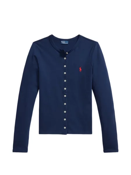 Matlasat sneakerși Polo Ralph Lauren cu autograf de catifea cord albastru