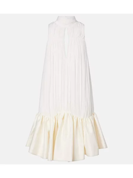 Rochie Rotate drapată cu legături alb