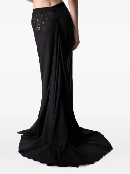 Fusta maxi Article Ten transparente negru