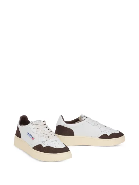 Sneakerși Autry din piele de căprioară alb