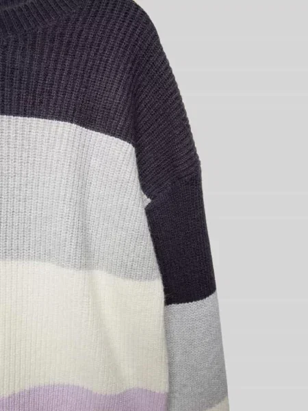 Sweter z dzianiny krótki w stylu Colour Blocking Tom Tailor