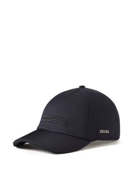 Șapcă Zegna din microfibră albastru