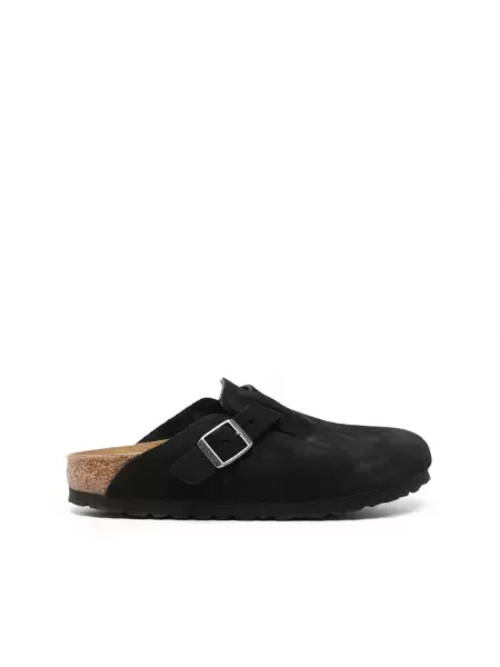 Klapki Birkenstock skórzane czarne