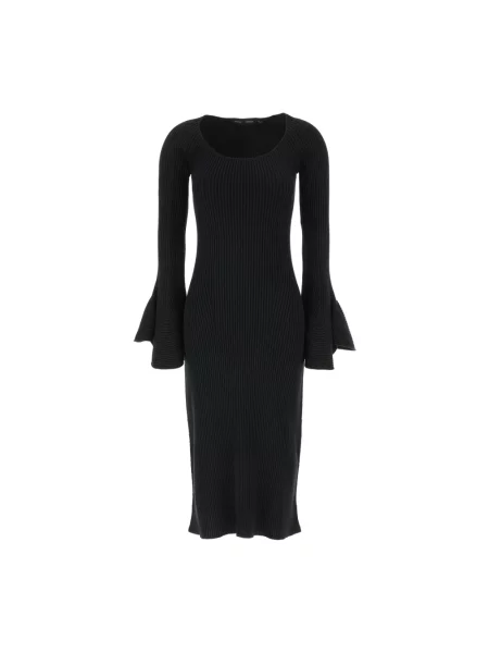 Dzianinowa sukienka Proenza Schouler ze stójką czarna