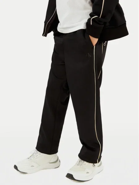Calvin Klein Jeans Melegítő alsó Piping fekete