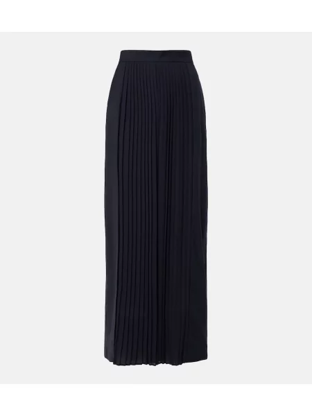 Pantaloni Max Mara de lână albastru
