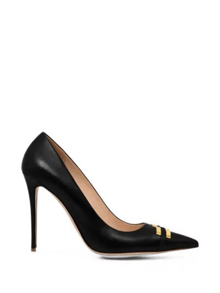 Pantofi cu toc Elisabetta Franchi cu autograf negru