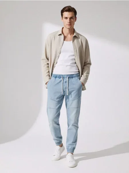 Sinsay Kalhoty joggers modrá