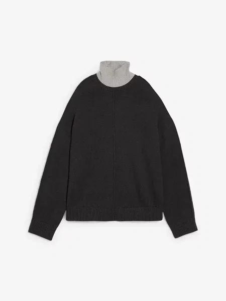 Sweter z czystej bawełny szary