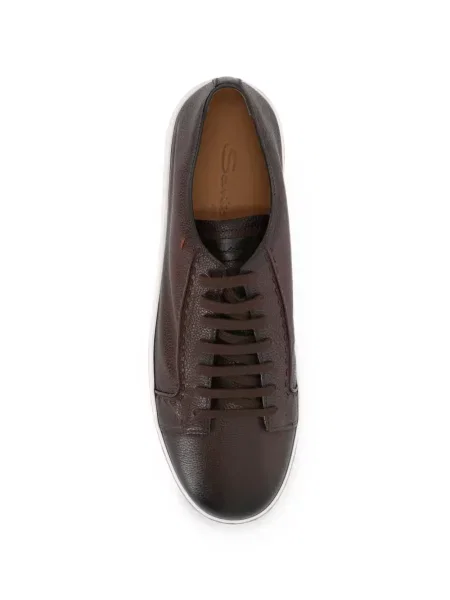Sneakerși Santoni din piele maro
