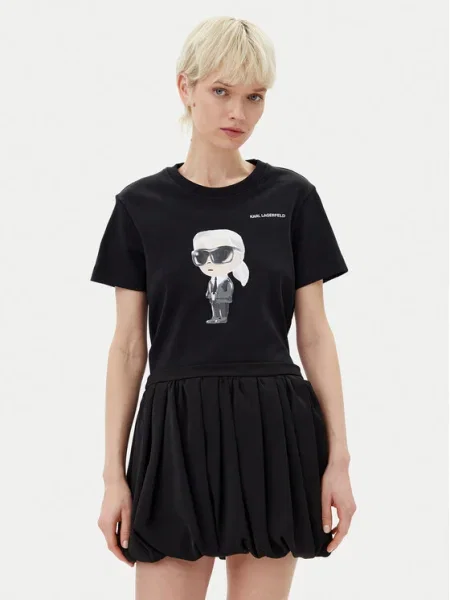 KARL LAGERFELD Póló fekete