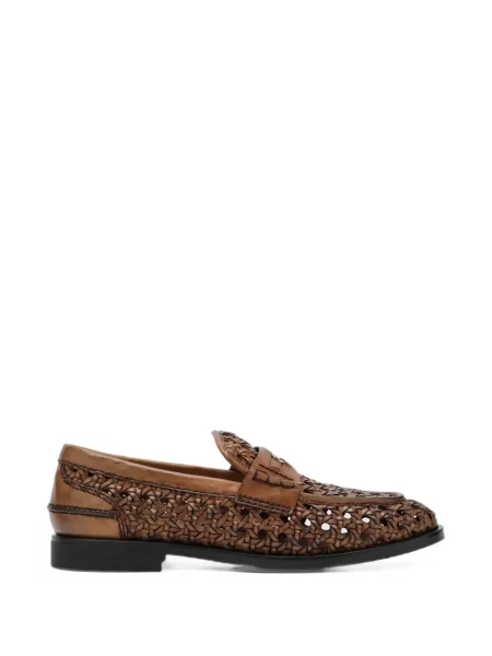 Pantofi loafer Miu Miu din piele maro
