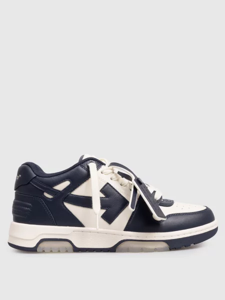 Шкіряні кросівки Out Of Office з логотипом Off-white сині