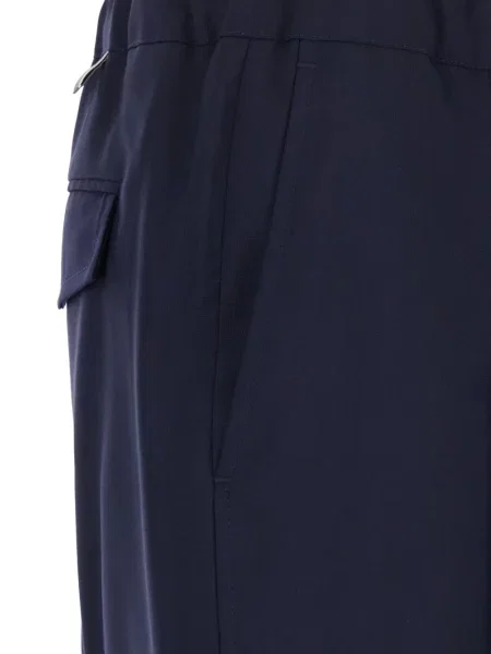 Pantaloni Low Brand de lână albastru