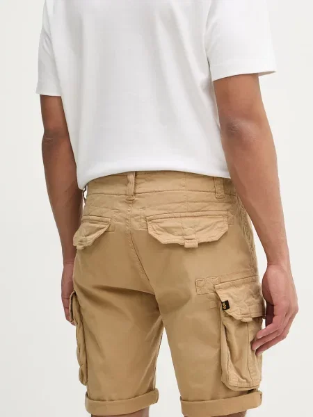 Krótkie szorty Alpha Industries beżowe