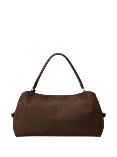 Geantă shopper Ralph Lauren Collection din piele maro