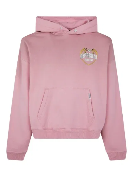 Суичър с качулка Represent розово