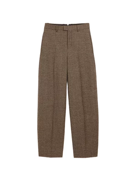 Pantaloni Ami Paris de lână cu model pepito maro