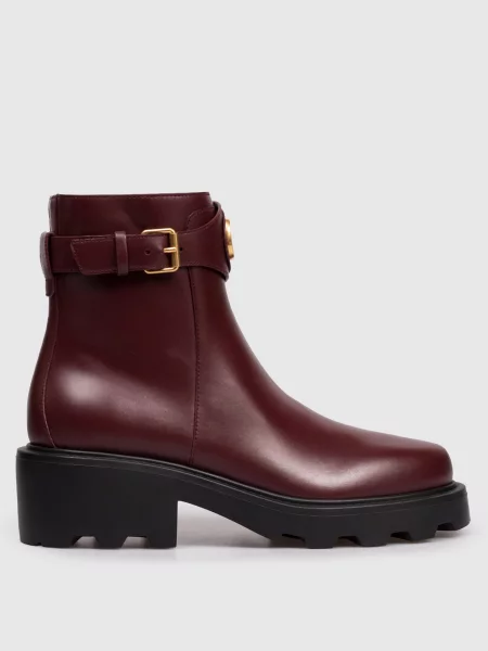 Шкіряна куртка Valentino бордова