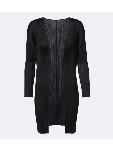 Cardigan Pleats Please Issey Miyake negru