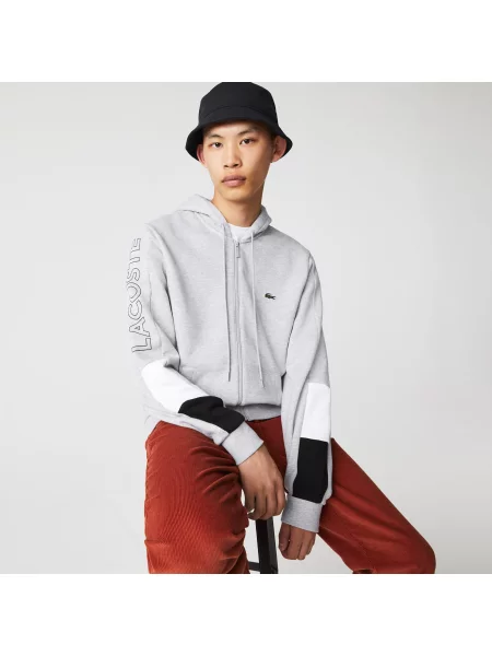 Lacoste толстовка чоловіча Colorblock на сіра
