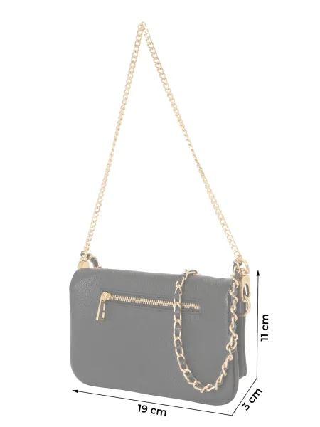 Zadig&Voltaire crossbody torbica usnjena ROCK NANO GRAINED LEATHER črna