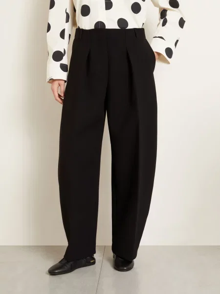 Jacquemus Kalhoty Le Pantalon Ovalo černá