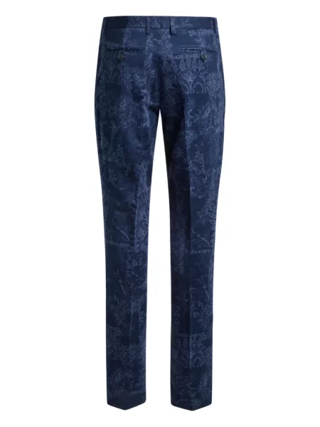 Pantaloni Etro din jacard albastru