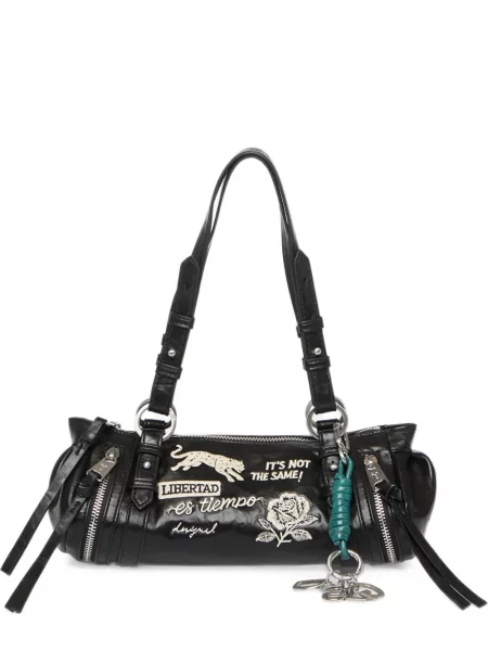 Geantă shopper Desigual cu broderie negru