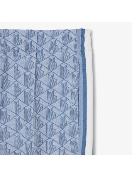 Lacoste Rozszerzane Spodnie Dresowe Z Monogramem niebieskie