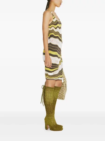 Rochie midi Isa Boulder tricotate galben
