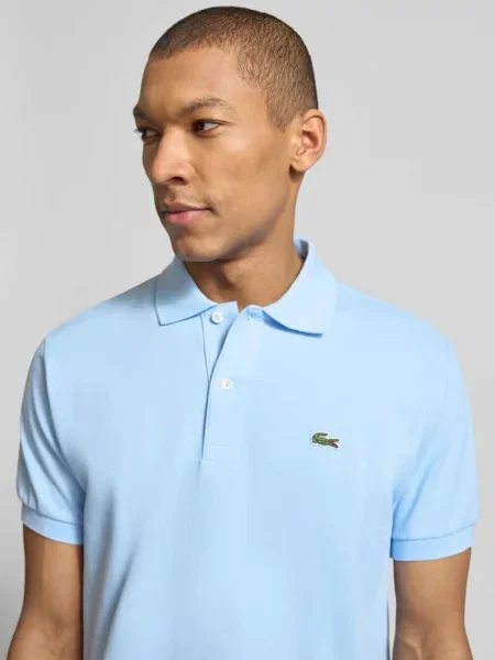 Koszulka polo o kroju regular fit z czystej bawełny Lacoste niebieska