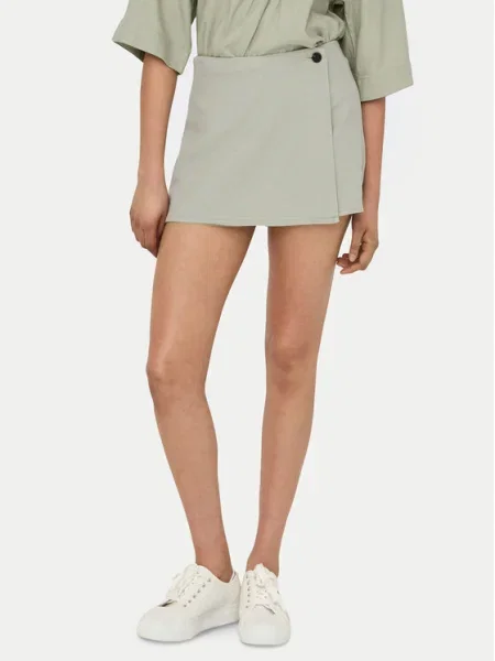 ONLY Fustă-pantalon Caro verde
